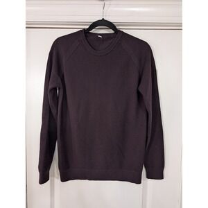 Lululemon Textured Knit Crew Neck Long Sleeve Sweater Dark Plum Women's 4** cozy